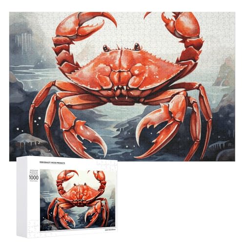 Red Crab Sea Puzzles 500 Teile Personalisierte Puzzles Herausfordernde Bilderpuzzle Holz Haustier Puzzle Fotos Puzzle für Erwachsene Hochzeit Puzzle Familientreffen Puzzle von JTMVNKG