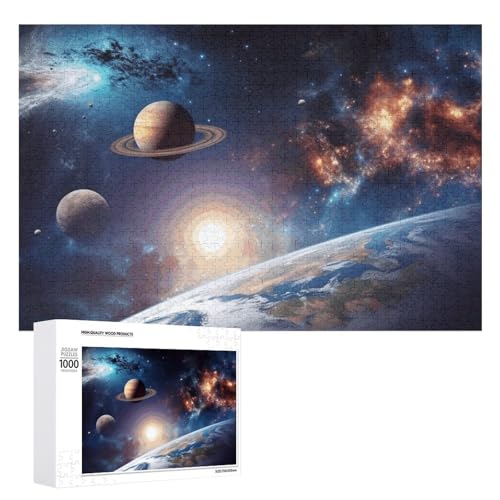 Universum Galaxie Weltraum Puzzles 500 Teile Personalisierte Puzzles Herausfordernde Bilderpuzzle Holz Haustier Puzzle Fotos Puzzle für Erwachsene Hochzeit Puzzle Familientreffen Puzzle von JTMVNKG