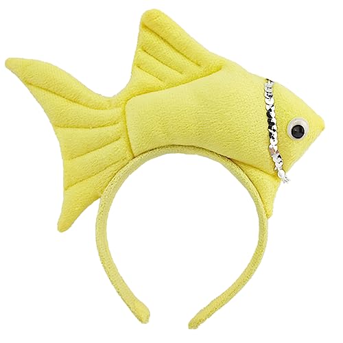 JTQYFI Cartoon Gefüllte Fisch Gestalt Haar Hoop Fotoshooting Haarhalter Halloween Party Kostüm Kopfbedeckung Für Kinder Frauen von JTQYFI