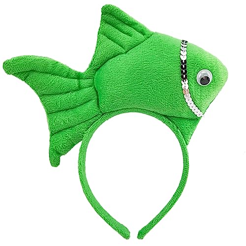 JTQYFI Cartoon Gefüllte Fisch Gestalt Haar Hoop Fotoshooting Haarhalter Halloween Party Kostüm Kopfbedeckung Für Kinder Frauen von JTQYFI