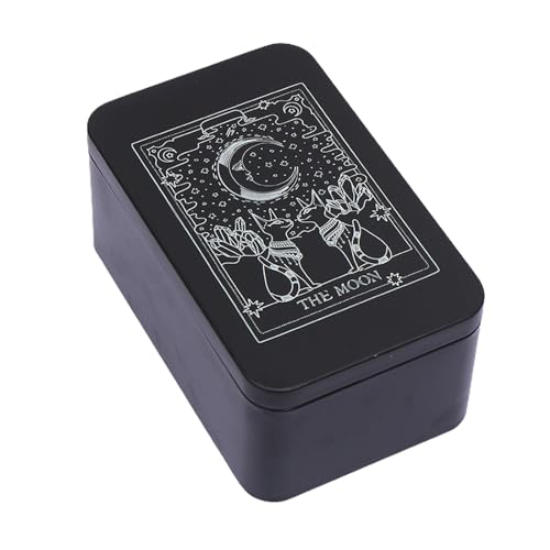 JTQYFI Rechteckige Metallkarten Box Tarotkarten Behälter Schmuck Aufbewahrungskoffer Verpackung Pokerspiel Leere Pokerkarten Aufbewahrungsbox von JTQYFI