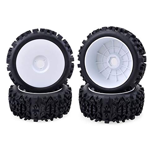 JUATIE 4 X 17 Mm Naben Rad Felge & Tiefer Zahn Reifen für 1/8 Offroad Rc Redcat Team Hobao von JUATIE