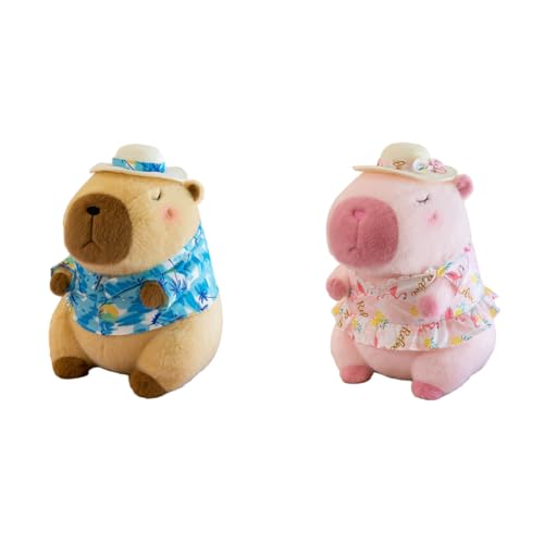 JUCHRZEY 30 cm Plüsch Capybara Spielzeug weiche Kawaii Capybara Spielzeug for Heimzimmerdekor (Blue Badeanzug) von JUCHRZEY