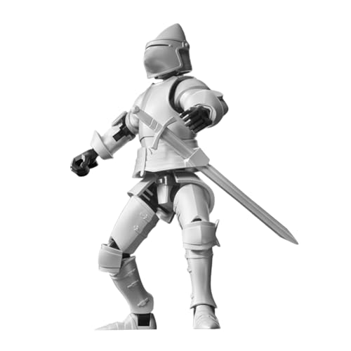 JUCHRZEY 3D-gedruckte mittelalterliche Ritterfigur, mechanisches bewegliches Ganzkörperspielzeug mit Waffen, vielgelenkige Actionfiguren, Krieger, mechanisches Bastelspielzeug, Tischdekorati von JUCHRZEY