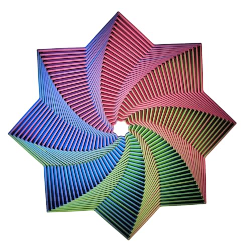 JUCHRZEY 3D-gedrucktes spiralförmiges Polygon-Zappelspielzeug, Stress- und Angstlinderung, fraktales Zappelspielzeug, sechseckiges Polygon, sensorisches Spielzeug für ADHS, Autismus von JUCHRZEY