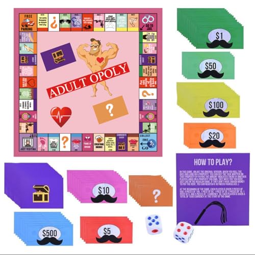 JUCHRZEY Brettspiel für Paare, Date Night, Paarideen, Opoly Brettspiel, Beziehungskartenspiel für Paare von JUCHRZEY