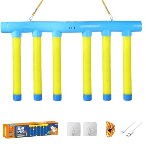 JUCHRZEY Challenge Falling Sticks-Spiel, 3 einstellbare Geschwindigkeit, Kinder-Stick-Fangspielzeug, USB-Aufladung, fallende Sticks, Sportspiel, pädagogisches interaktives Eltern-Kind-Spielz von JUCHRZEY