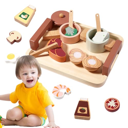 JUCHRZEY Holzspielzeug Rollenspiel Spielzeug Frühes Lernspielzeug für Kleinkinder Geburtstagsgeschenk für 3-6 Jahre alte kleine Mädchen von JUCHRZEY