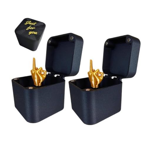 JUCHRZEY Mittelfinger in Einer Box, Mittelfinger-Überraschungs-Geschenkbox, lustige Mittelfinger-Box, Weihnachtsspaß-Streich-Geschenk von JUCHRZEY