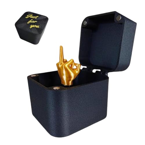 JUCHRZEY Mittelfinger in Einer Box, Mittelfinger-Überraschungs-Geschenkbox, lustige Mittelfinger-Box, Weihnachtsspaß-Streich-Geschenk von JUCHRZEY