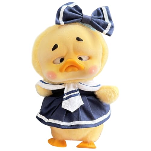 JUCHRZEY Plüschpuppen-Kleidung, Outfit-Zubehör, Upset Duck-Plüschserie, Kleidungszubehör, kleine gelbe Ente, Plüschtier, Stoff für 15–17 cm große Upset Duck von JUCHRZEY