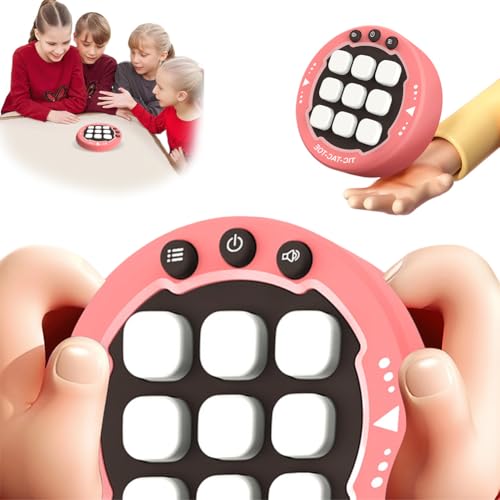 JUCHRZEY TIC-TAC-Toe Bolt Schach-Puzzle-Spielzeug, tragbare Puzzle-Spielkonsole, tragbare Reisespiele, Zappelspielzeug für Bildung und Gedächtniswachstum von JUCHRZEY