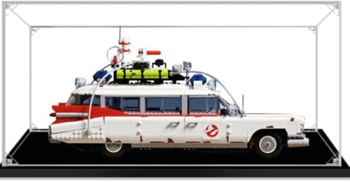 JUCYJULY Acryl Vitrine für 10274 Ghostbusters Ecto-1 Auto, Acrylic Display Case Schaukasten Staubdicht Showcase Box (55 x 25 x 25CM) (2mm) von JUCYJULY