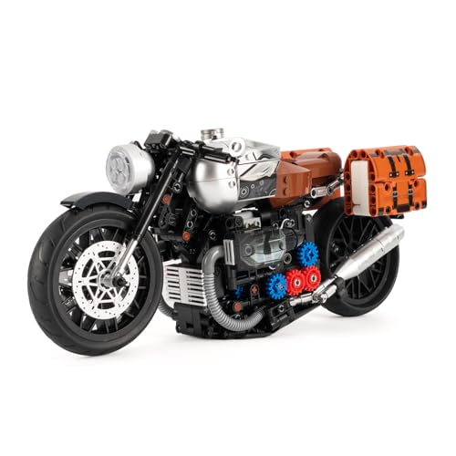 JUCYJULY Technik Motorrad Bausteine für BMW R NineT, 925 Klemmbausteine Technik Supermotorrad Modellbausatz, MOC Rennen Motorrad Bausatz Erwachsene, Superbike Spielzeug Geschenk für Kinder von JUCYJULY