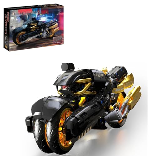 JUCYJULY Technik Motorrad Bausteine für Fenrir, 1388 Klemmbausteine Technik Supermotorrad Modellbausatz, MOC Rennen Motorrad Bausatz Erwachsene, Superbike Spielzeug Geschenk für Kinder von JUCYJULY