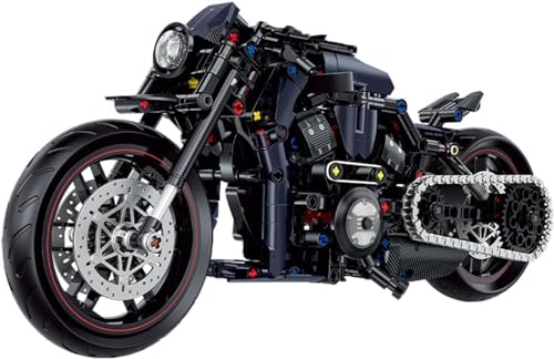 JUCYJULY Technik Motorrad Bausteine für Harley Night Luther, 623 Klemmbausteine Technik Supermotorrad Modellbausatz, MOC Rennen Motorrad Modell Bausatz Superbike Spielzeug Geschenk von JUCYJULY