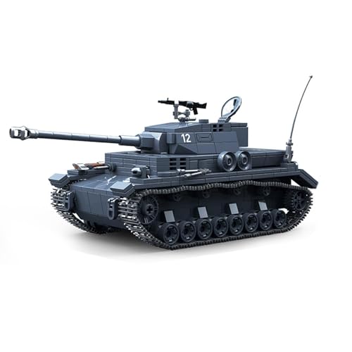 JUCYJULY Technik Panzer Bausteine Modell für PZ.KPFW.IV, 985 Klemmbausteine Panzer Modellbausatz, MOC WW2 Army Militär Tank Spielzeug Geschenk für Kinder Erwachsene von JUCYJULY