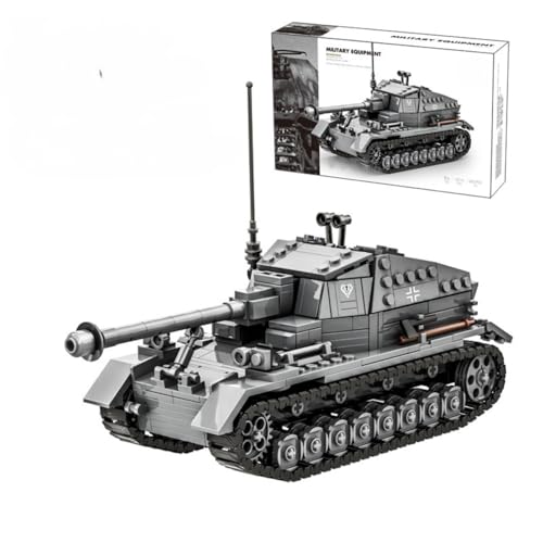 JUCYJULY Technik Panzer Bausteine für Dicker Max Jagdpanzer, 632 Klemmbausteine Panther Panzer Bausatz, MOC Militärischer Schwerer WW2 Tank Modellbausatz Spielzeug Geschenk für Kinder Erwachsene von JUCYJULY