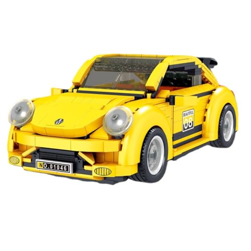 JUCYJULY Technik Sportwagen Bausteine Set für Beetle, 905 Klemmbausteine Auto Bausatz Supersportwagen Modellbausatz, MOC Car LKW Truck Rennwagen Modellauto Spielzeug Geschenk Erwachsene Kinder von JUCYJULY