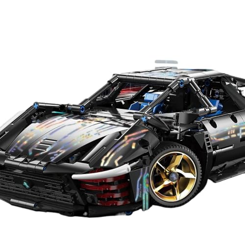 JUCYJULY Technik Sportwagen Bausteine Set für Ferrari Darth Warrior, 1272 Klemmbausteine Auto Bausatz Supersportwagen Modellbausatz, MOC Car Rennwagen Modellauto Spielzeug Geschenk Erwachsene Kinder von JUCYJULY