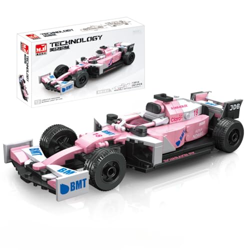 JUCYJULY Technik Sportwagen Bausteine Set für Ferrari F1 Formula, 238 Klemmbausteine Auto Bausatz Supersportwagen Modellbausatz, MOC Car Rennwagen Modellauto Spielzeug Geschenk Erwachsene Kinder (2) von JUCYJULY