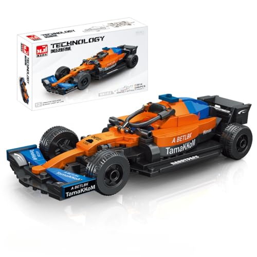 JUCYJULY Technik Sportwagen Bausteine Set für Ferrari F1 Formula, 238 Klemmbausteine Auto Bausatz Supersportwagen Modellbausatz, MOC Car Rennwagen Modellauto Spielzeug Geschenk Erwachsene Kinder (4) von JUCYJULY