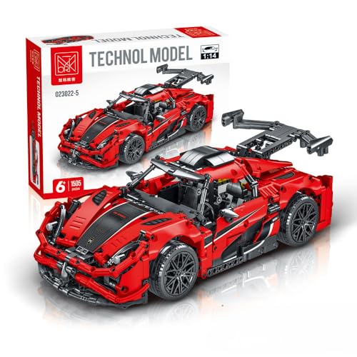 JUCYJULY Technik Sportwagen Bausteine Set für Koenigsegg One:1, 1505 Klemmbausteine Auto Bausatz Supersportwagen Modellbausatz, MOC Car Rennwagen Modellauto Spielzeug Geschenk Erwachsene Kinder von JUCYJULY