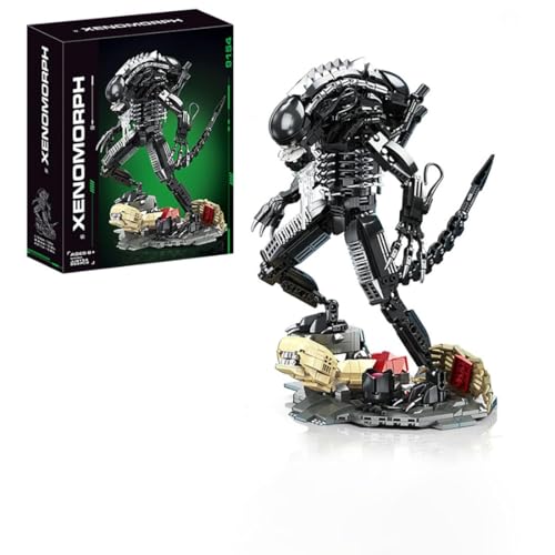 JUCYJULY Technik Xenomorph Bausteine Set, 882 Klemmbausteine Alien Figuren Xenomorph Figur Modell Bausatz, MOC Modular Buildings Architektur Spielzeug Geschenk für Erwachsene Kinder (9154) von JUCYJULY