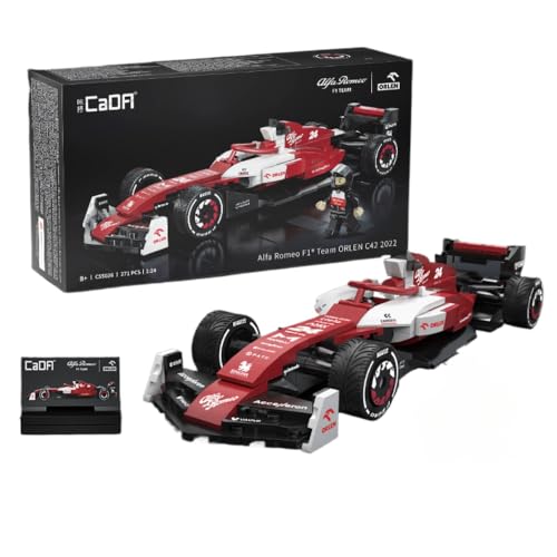 Technik Sportwagen Bausteine Set für Alfa Romeo F1 Team ORLEN C42 2022, 283 Klemmbausteine Auto Bausatz Supersportwagen Modellbausatz, MOC Car Rennwagen Modellauto Spielzeug Erwachsene Kinder von JUCYJULY