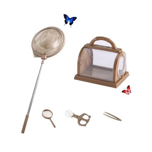 JUDEWY Fangen Insekten Kit Mit Lupe Und Fangnetz, Erforschen Insekten Combo Kit Für Outdoor-Abenteuer Pädagogische Aktivitäten von JUDEWY