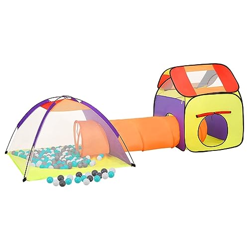 Spielzelt mit 250 Bällen, JUDYY Zelt kidzimmer, Spieltunnel, Krabbeltunnel, Tunnel Kid, kidspielzelt, Kid Tunnel, Mehrfarbig 338x123x111 cm von JUDYY