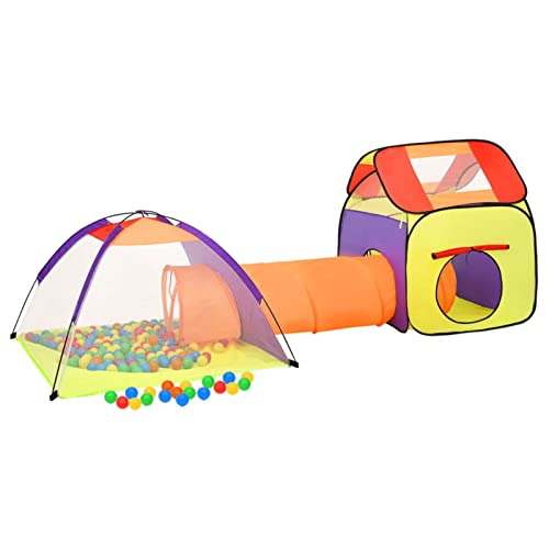 Spielzelt mit 250 Bällen, JUDYY Zelt kidzimmer, Spieltunnel, Tunnel Kid, Krabbeltunnel, Kid Tunnel, kidspielzelt, Mehrfarbig 338x123x111 cm von JUDYY