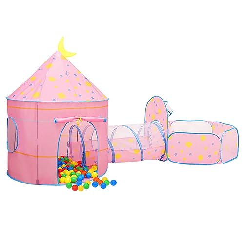 Spielzelt mit 250 Bällen, JUDYY Zelt kidzimmer, Spieltunnel, Tunnel Kid, Krabbeltunnel, Kid Tunnel, kidspielzelt, Rosa 301x120x128 cm von JUDYY