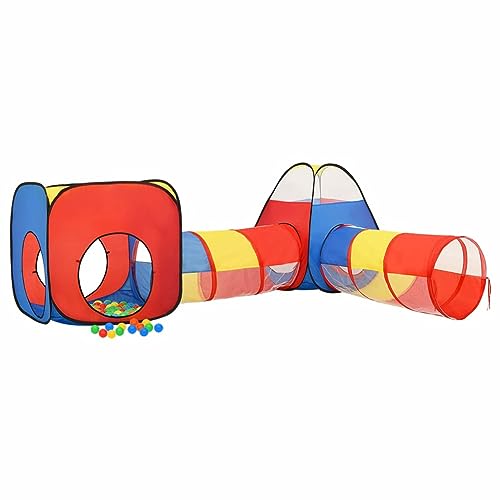 Spielzelt mit 250 Bällen, JUDYY Zelt kidzimmer, Spieltunnel, Tunnel Kid, kidspielzelt, Krabbeltunnel, Kid Tunnel, Mehrfarbig 190x264x90 cm von JUDYY