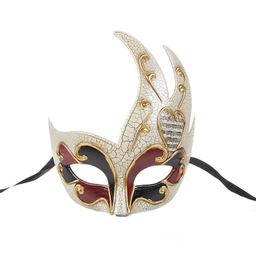 JUELIN Flammen Risse Hälften Gesichter Cosplay Masken Halloween Maske Karneval Ostern Maske für Halloween Party Requisiten von JUELIN