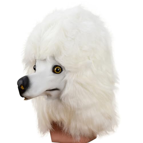 JUELIN Pudel Hunde Cosplay Masken Halloween Maske Karneval Ostern Maske für Halloween Party Requisiten von JUELIN