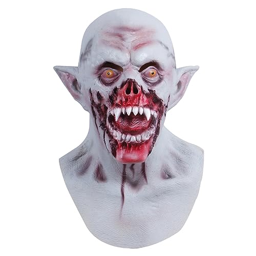 JUFKGBAR-Cosplay Kostüm Maske Halloween Horror Horror Elf Vampir Kopfbedeckung Maske von JUFKGBAR