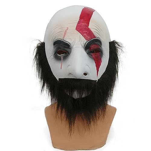 JUFKGBAR-Cosplay Kostüm Maske Halloween Horror Requisiten God Of War Returns Kratos Maske Peripherie Spielzeug Ghost Ball Warcraft Maske von JUFKGBAR