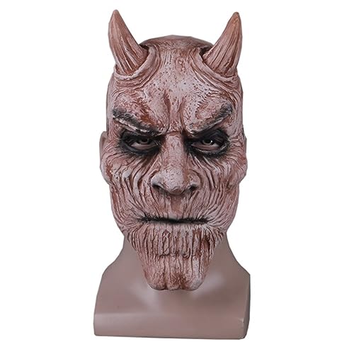 JUFKGBAR-Cosplay Kostüm Maske Horror Maske Kopfbedeckung Vollgesichtsmaske Halloween Lustig Geist Gesicht Blutende Schädel Maske von JUFKGBAR