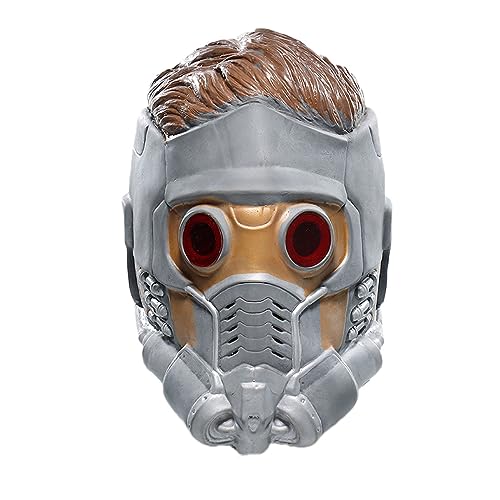 JUFKGBAR-Guardians Galaxy Star Lord Cosplay Mask Peter Quill Headwear Halloween Makeup Halloween Ball Props Mask Horror Headwear for Halloween Carnival Costume Party Props von JUFKGBAR