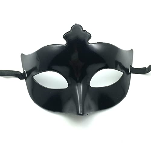 JUFKGBAR-Halloween Half Face Cosplay Maske Performance Maskerade Cosplay Maske Schwarze Maske Horror Kopfbedeckung für Halloween Karneval Kostüm Party Requisiten von JUFKGBAR