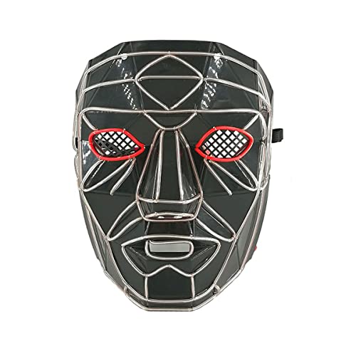 JUFKGBAR-Halloween Horror Full Face Boss Glowing Cosplay Mask Fluorescent Props Mask Horror Headwear for Halloween Carnival Costume Party Props von JUFKGBAR