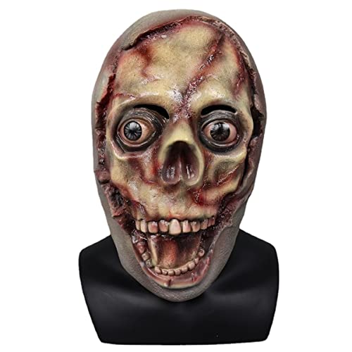 JUFKGBAR-Halloween Horror Headgear Props Atmosphere Toy Horror Thriller Skinless Faceless Cosplay Mask Headwear Mask Horror Headwear for Halloween Carnival Costume Party Props von JUFKGBAR