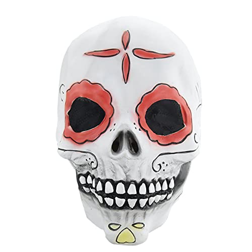 JUFKGBAR-Horror Skull Cosplay Maske Maskerade Cosplay Requisiten Blume Schädel Scary Cosplay Maske Horror Kopfbedeckung für Halloween Karneval Kostüm Party Requisiten von JUFKGBAR