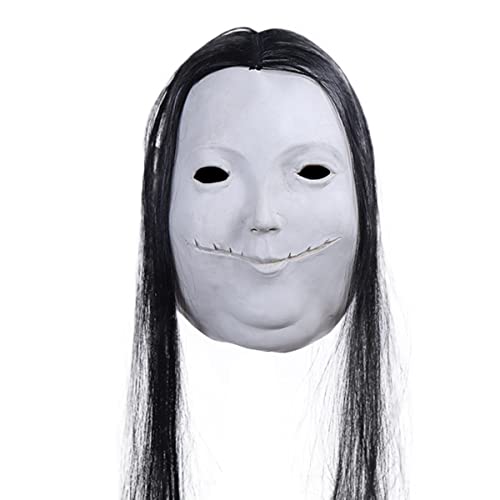 JUFKGBAR-Horror Stories To Tell In The Dark Horror Wig Cosplay Mask Headwear Party Props Mask Horror Headwear for Halloween Carnival Costume Party Props von JUFKGBAR