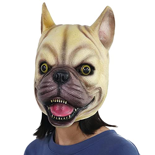 JUFKGBAR-Hund Cosplay Maske Kopfbedeckung Cosplay Kopfbedeckung Requisiten Maske Horror Kopfbedeckung für Halloween Karneval Kostüm Party Requisiten von JUFKGBAR