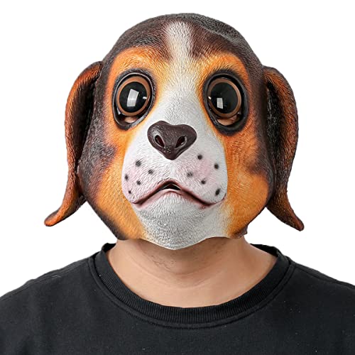 JUFKGBAR-Hunde Cosplay Maske Kopfbedeckung Cosplay Kopfbedeckung Requisiten Maske Horror Kopfbedeckung für Halloween Karneval Kostüm Party Requisiten von JUFKGBAR