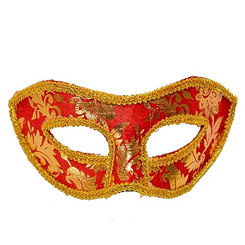 JUFKGBAR-Hworks Cosplay Kostüm Maske Halloween Weihnachten Maske Party Party Ball Maskerade Maske Druck Gold Patch Flache Maske von JUFKGBAR