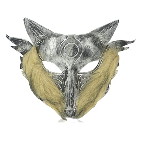 JUFKGBAR-Hworks Japenese Ninja Wolf Mask Knight Full Face Cover Halloween Cosplay Prop von JUFKGBAR