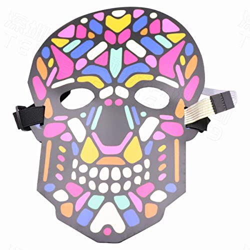 JUFKGBAR-Hworks Leuchtende Party Maske Sound Control Maske Cosplay Kostüm Requisiten für Halloween Urlaub von JUFKGBAR